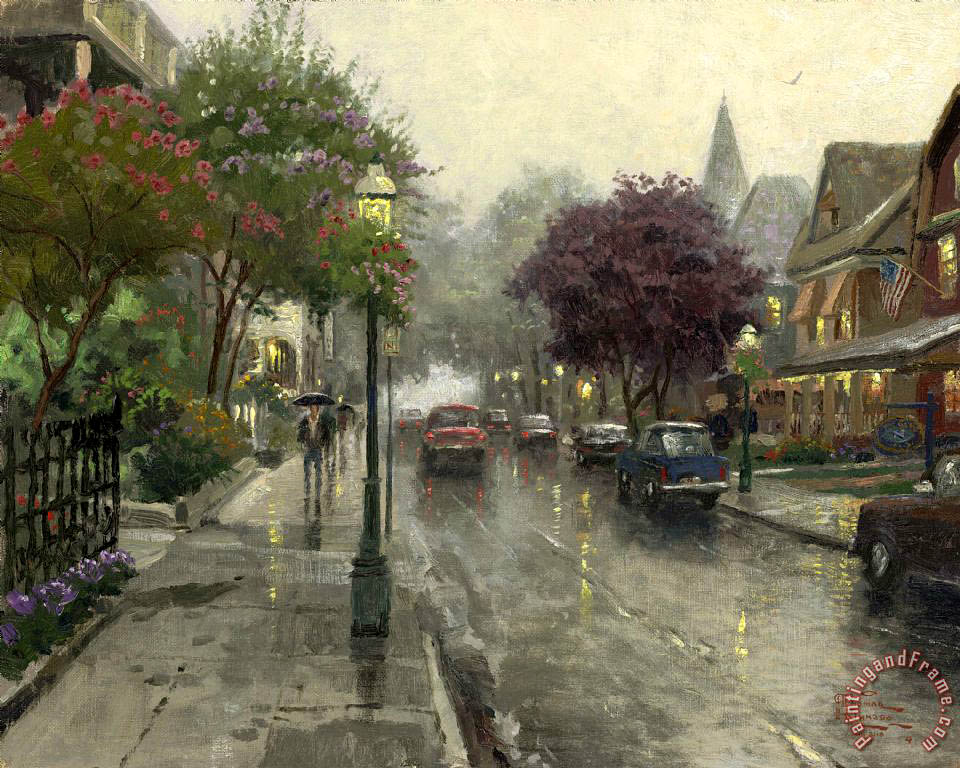 Thomas Kinkade Jackson Street, Cape May painting Jackson