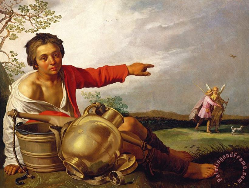 Abraham Bloemaert Shepherd Boy Pointing At Tobias And The Angel Art Painting