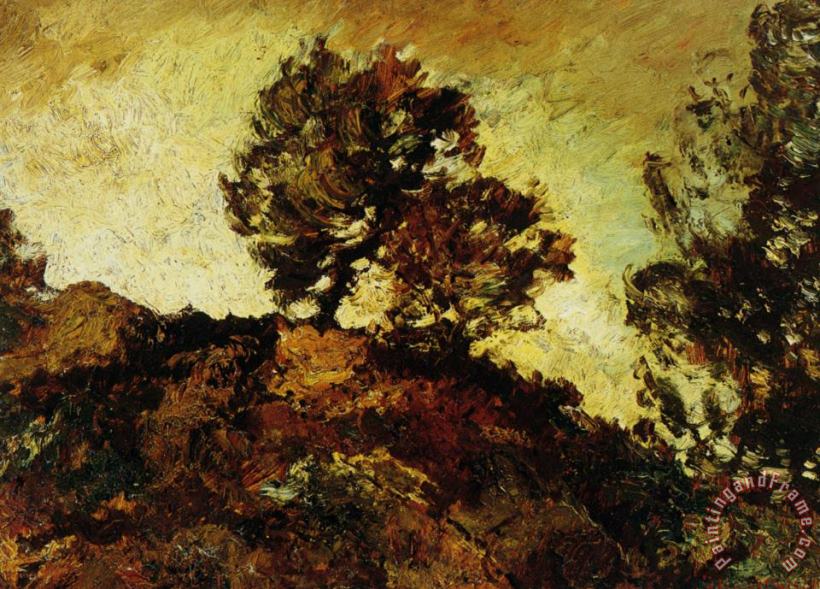 Rocky Landscape painting - Adolphe Monticelli Rocky Landscape Art Print