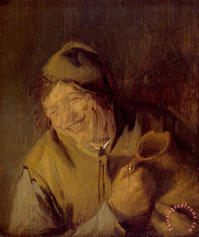 The Merry Peasant painting - Adriaen Van Ostade The Merry Peasant Art Print