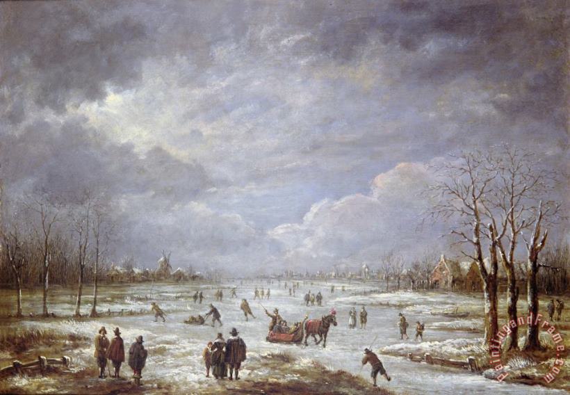 Aert van der Neer Winter Landscape Art Print