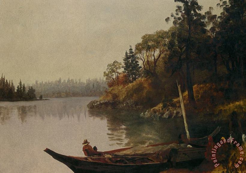 Fishing on The Northwest Coast painting - Albert Bierstadt Fishing on The Northwest Coast Art Print