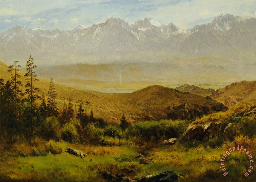Albert Bierstadt In the Foothills of the Rockies Art Painting