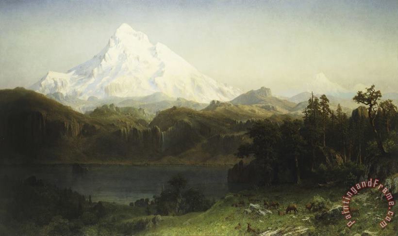 Mount Hood in Oregon painting - Albert Bierstadt Mount Hood in Oregon Art Print