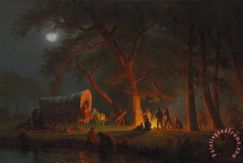 Albert Bierstadt Oregon Trail Art Painting