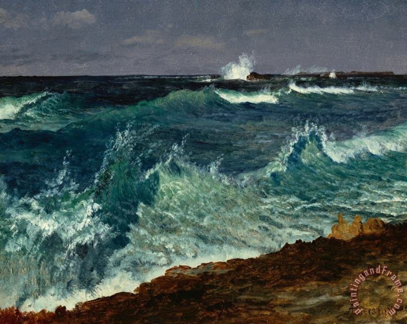 Albert Bierstadt Seascape Art Painting