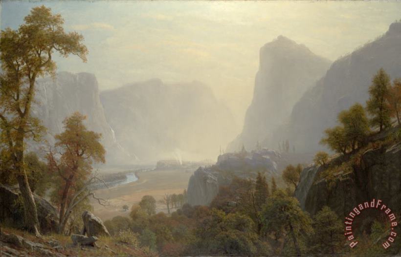 The Hetch Hetchy Valley, California painting - Albert Bierstadt The Hetch Hetchy Valley, California Art Print