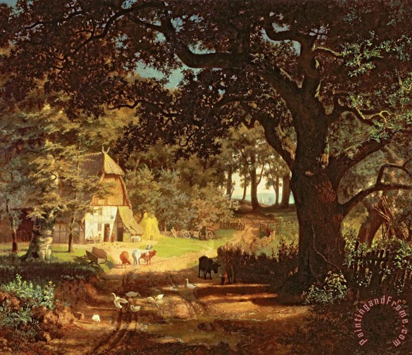 Albert Bierstadt The House in the Woods Art Painting