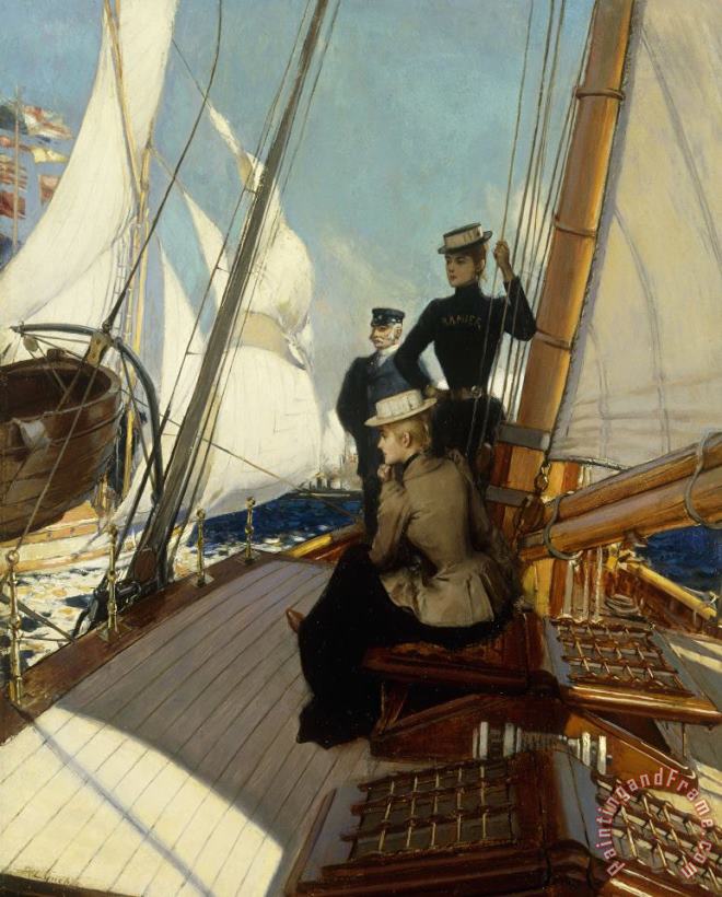 An Afternoon At Sea painting - Albert Lynch An Afternoon At Sea Art Print