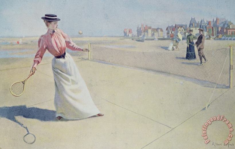 Albert Lynch Lawn Tennis On The Normandy Coast Art Print