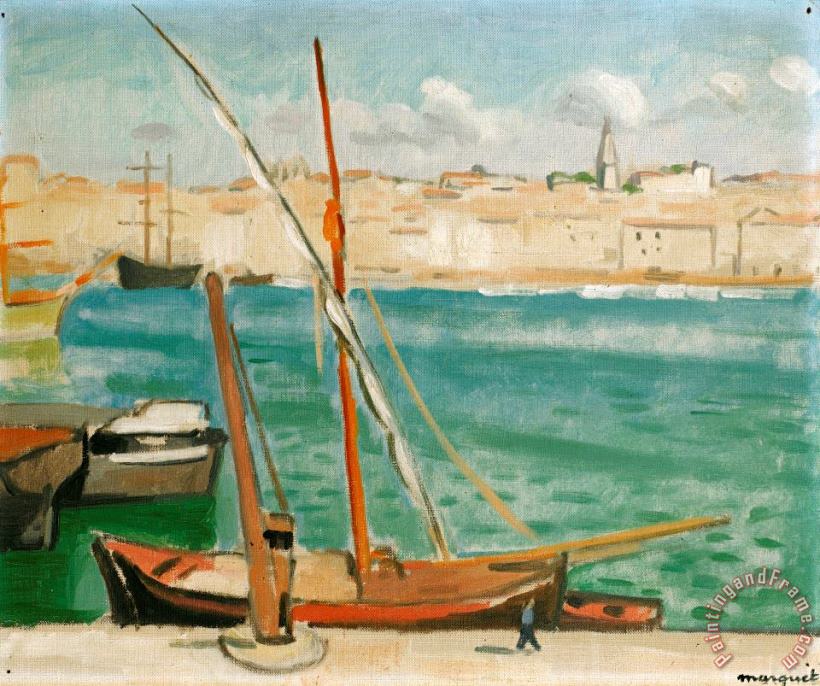 Albert Marquet Marseille, Le Quai De Rive Neuve Art Painting