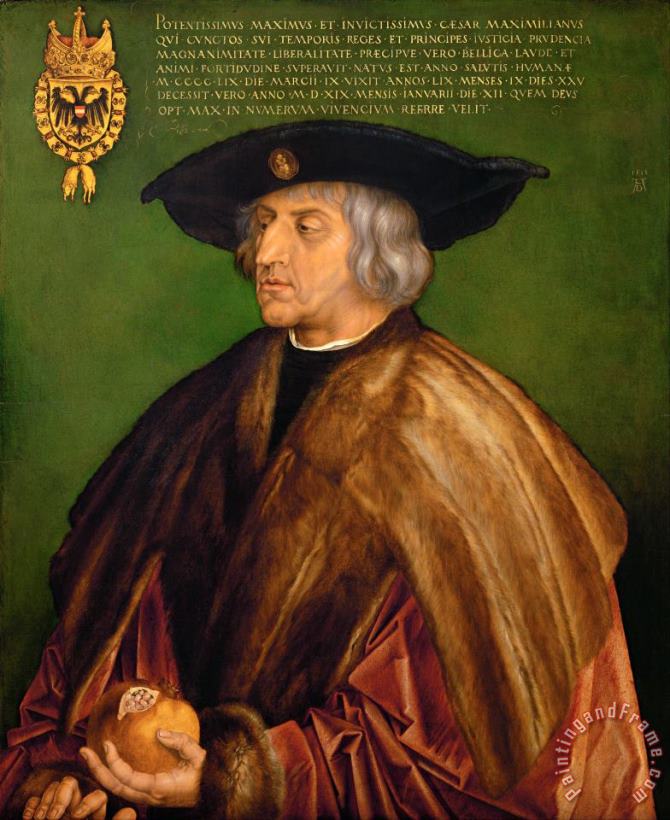 Portrait of Maximilian I painting - Albrecht Durer Portrait of Maximilian I Art Print