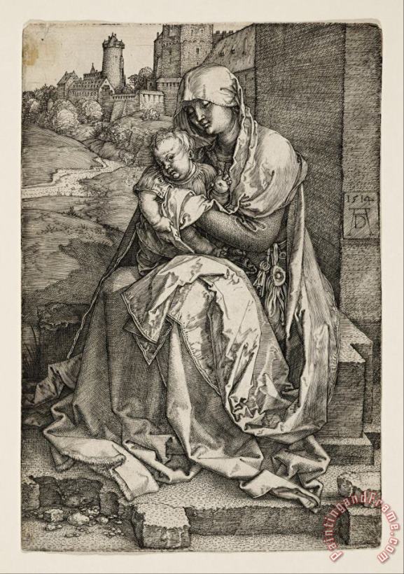 The Virgin Sitting by a Wall painting - Albrecht Durer The Virgin Sitting by a Wall Art Print