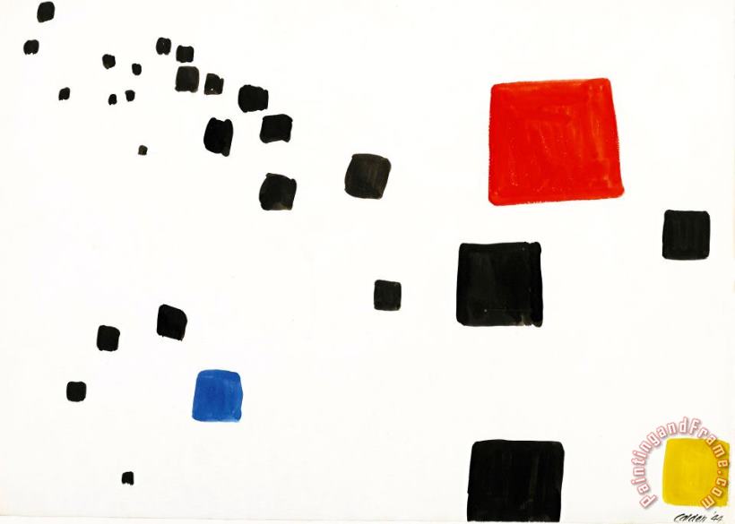 Receding Blocks painting - Alexander Calder Receding Blocks Art Print