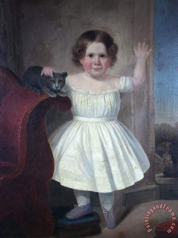 Alexander Hamilton Emmons Portrait of Lucy Griffin Leavens Art Print