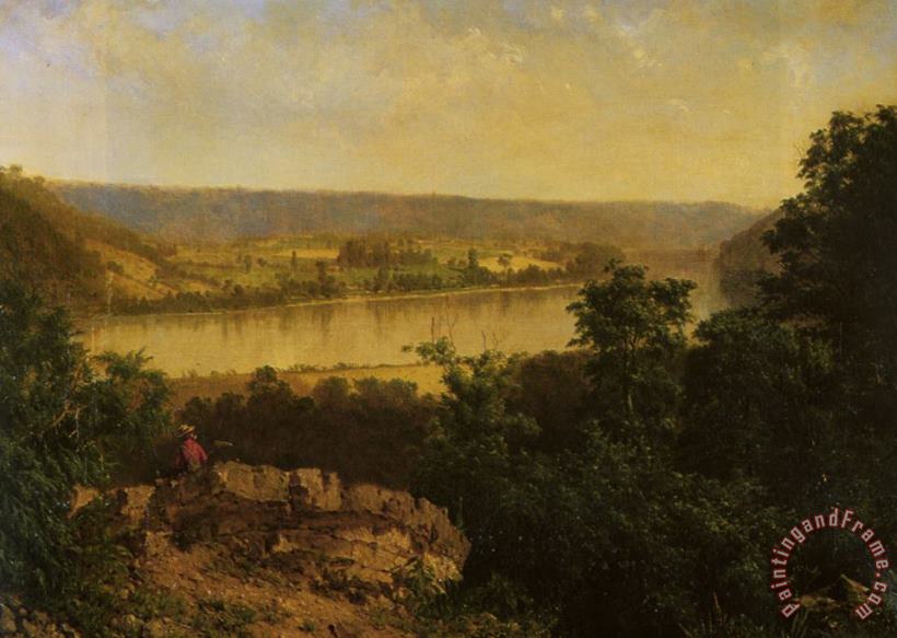 Alexander Helwig Wyant Hudson River View Art Painting