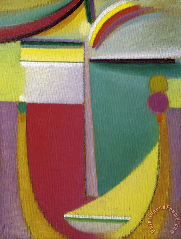 Abstract Head: Inner Vision painting - Alexei Jawlensky Abstract Head: Inner Vision Art Print
