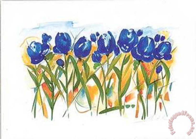 alfred gockel Field of Tulips Art Painting