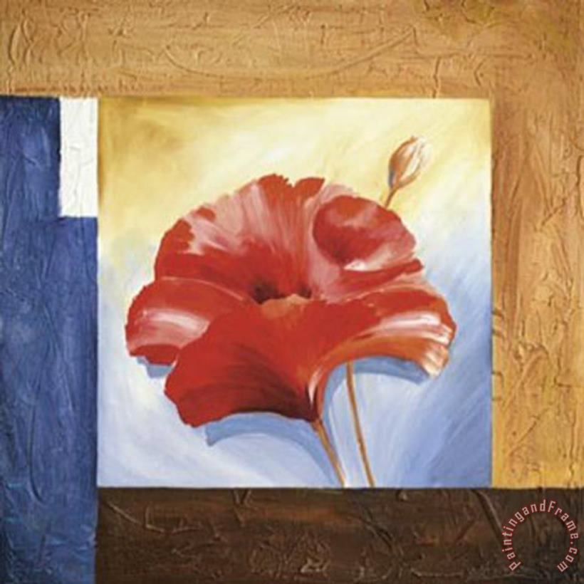 Passionate Poppies I painting - alfred gockel Passionate Poppies I Art Print