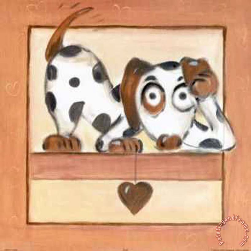 Puppy Love Iii painting - alfred gockel Puppy Love Iii Art Print
