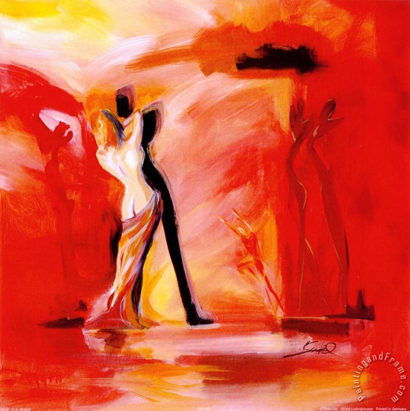 Romance in Red Ii painting - alfred gockel Romance in Red Ii Art Print