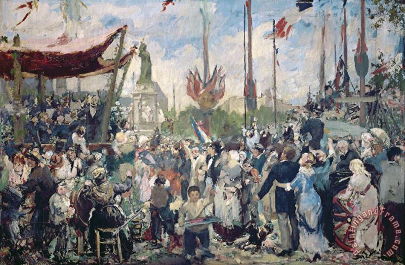 Study for Le 14 Juillet 1880 painting - Alfred Roll Study for Le 14 Juillet 1880 Art Print