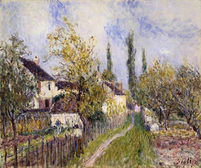 Painting of The French Countryside painting - Alfred Sisley Painting of The French Countryside Art Print