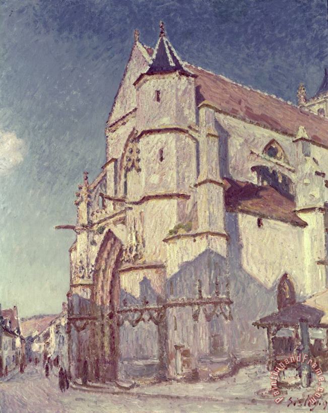 The Church at Moret painting - Alfred Sisley The Church at Moret Art Print