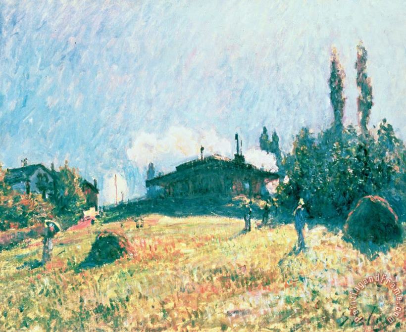 The Station At Sevres painting - Alfred Sisley The Station At Sevres Art Print
