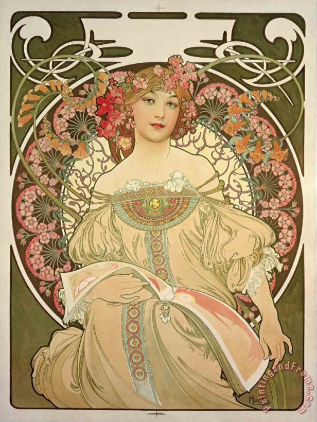 Alphonse Marie Mucha Champagne Printer Publisher 1897 Art Print