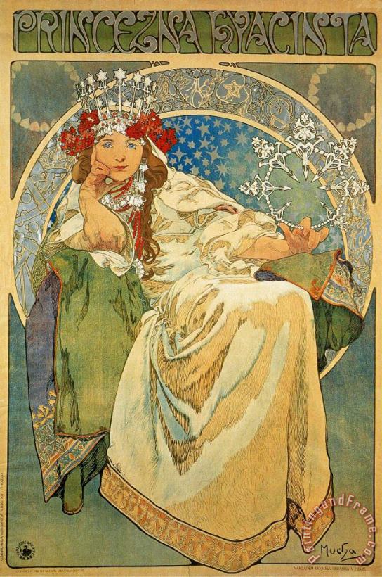 Alphonse Marie Mucha Princess Hyacinth 1911 Art Painting