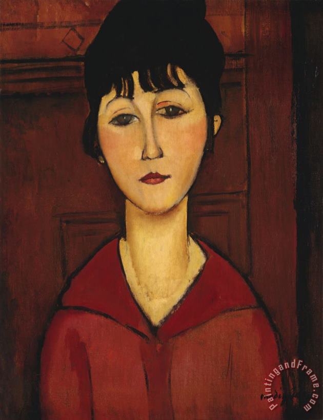 Head of a Young Girl painting - Amedeo Modigliani Head of a Young Girl Art Print