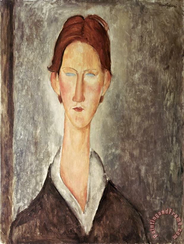 Portrait of a Student painting - Amedeo Modigliani Portrait of a Student Art Print