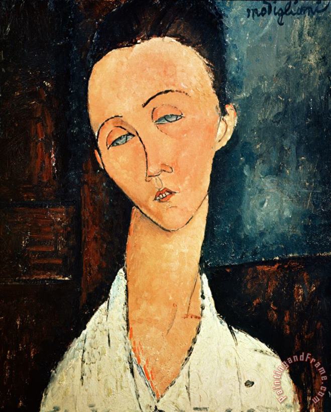 Portrait of Lunia Czechowska painting - Amedeo Modigliani Portrait of Lunia Czechowska Art Print