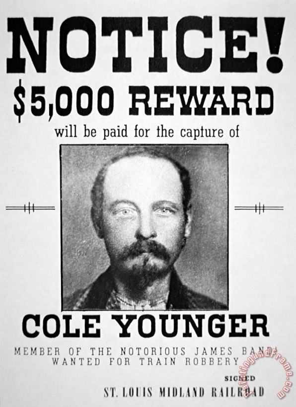 Reward poster for Thomas Cole Younger painting - American School Reward poster for Thomas Cole Younger Art Print