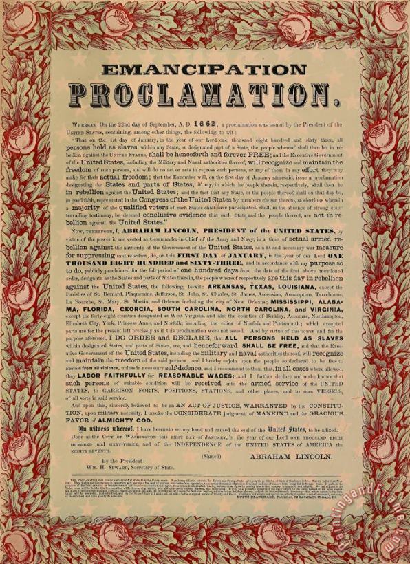American School The Emancipation Proclamation Art Painting
