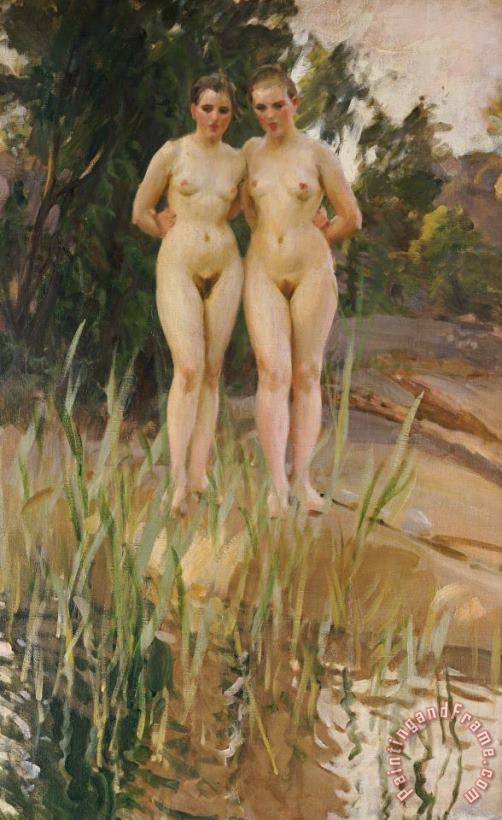 Anders Leonard Zorn Two Friends Art Painting