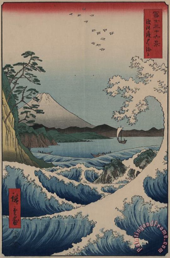 Ando Hiroshige Sea at Satta in Suruga Province Art Painting
