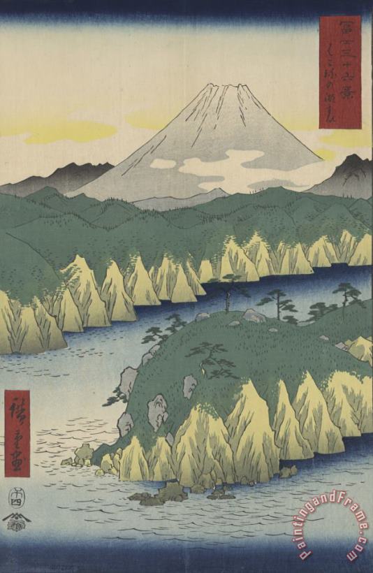 The Lake in Hakone painting - Ando Hiroshige The Lake in Hakone Art Print