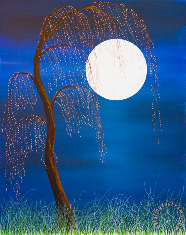 Andrea Youngman Electric Moonlight Art Painting