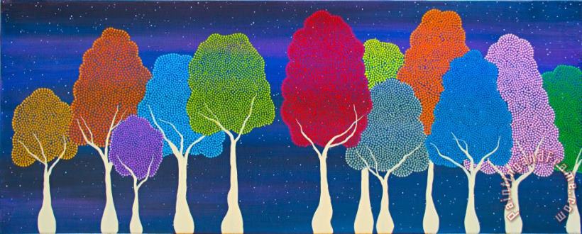Andrea Youngman Please Don't Lick the Sherbet Trees Art Painting