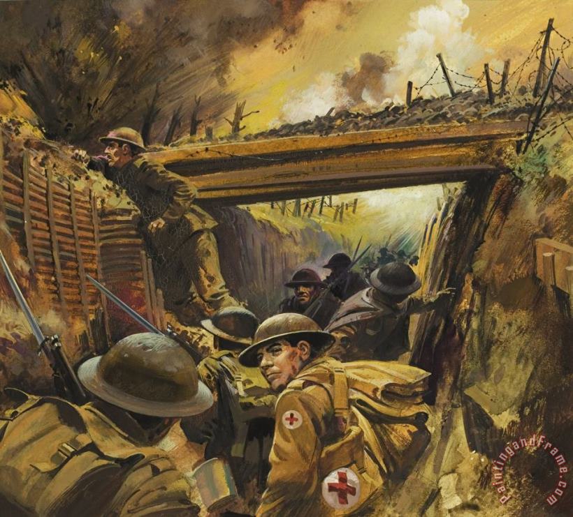 The Trenches painting - Andrew Howat The Trenches Art Print
