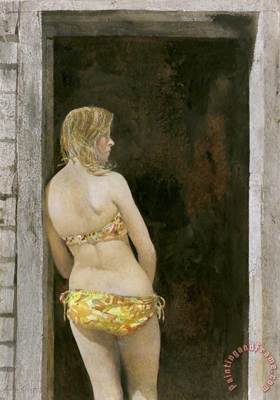 Bikini 1968 painting - andrew wyeth Bikini 1968 Art Print