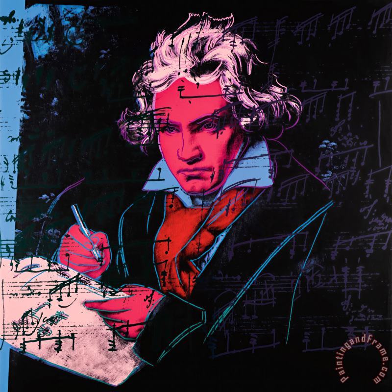 Andy Warhol Beethoven C 1987 Red Face Art Print