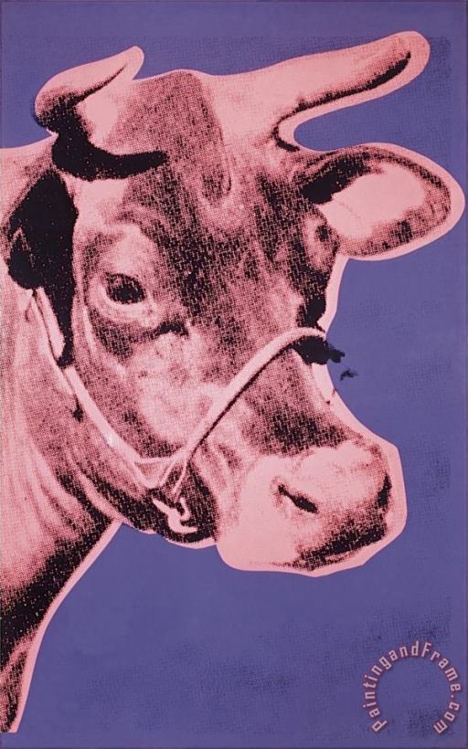 Andy Warhol Cow C 1976 Pink And Purple Art Painting