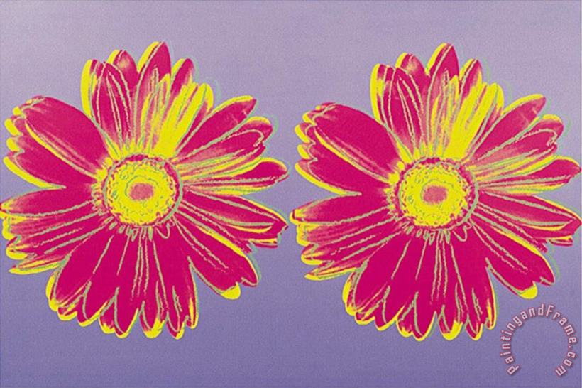 Andy Warhol Daisy C 1982 Double Pink Art Painting