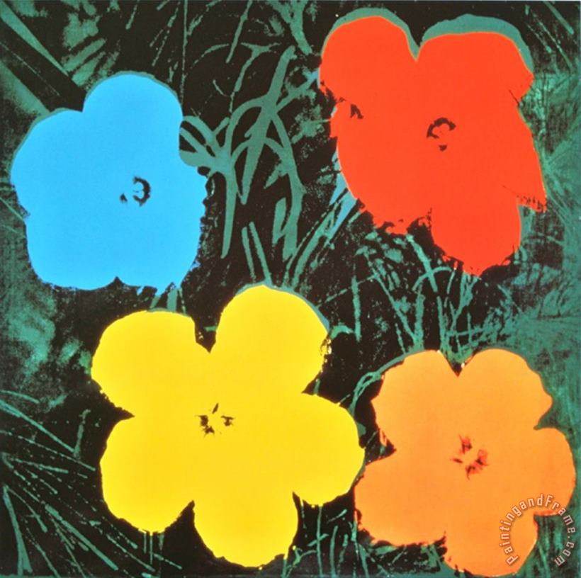 Flowers Iv painting - Andy Warhol Flowers Iv Art Print