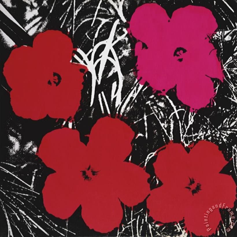 Andy Warhol Flowers Red And Pink C 1964 Art Print