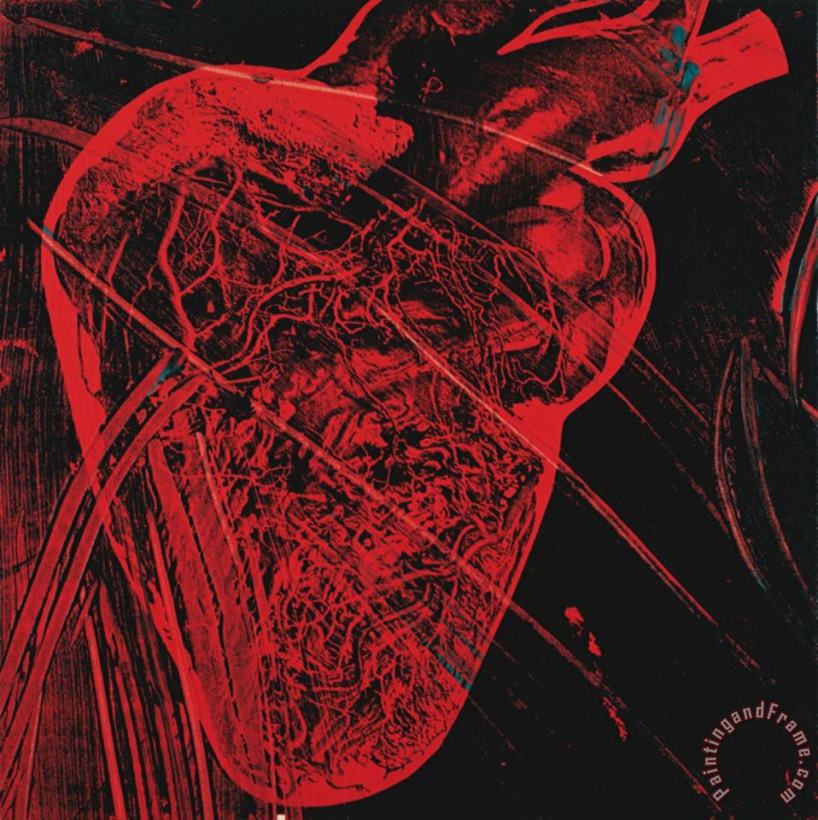 Andy Warhol Human Heart C 1979 Red with Veins Art Print