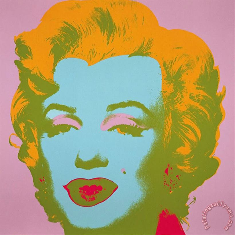 Andy Warhol Marilyn Monroe 1967 Pale Pink Art Painting